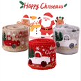 thumbnail image 3 of 3 Rollos De Cinta Navideña Cintas De Borde Con Alambre De Navidad Cinta Con Alambre De Feliz Árbol De Navidad Y Camión Cinta De Envoltura Para Manualidades De Envoltura De Coronas De Bricolaje, 3 of 5