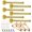 Golden 12" Clothes Rack, variant on 6 Pcs Industrial Pipe Clothes Bar 12 Inch - Wall Mount Clothing Rack - Face Out Closet Rods for Hanging Clothes Commercial Retail Boutique Laundry Shirt Display - Golden