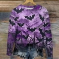 thumbnail image 6 of Odeerbi Toddler Girls Crewneck Sweatshirts Halloween Pullover Sweatshirts 1-12 Years Kids Oversized Sweatshirt Fashion Long Sleeve Pullover Tops Purple, 6 of 8