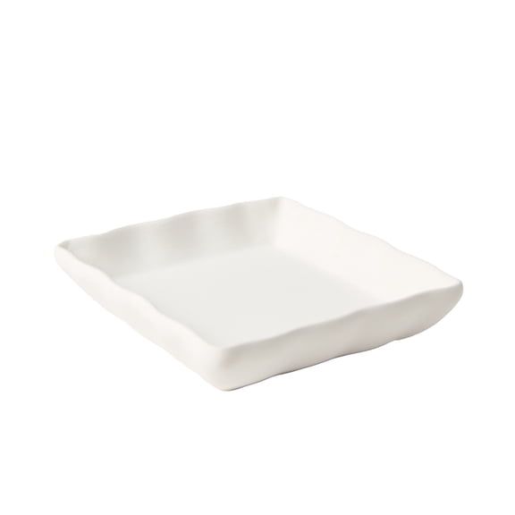 Hello Hobby Scalloped Edge Ceramic Trinket Tray for Home Decor and Crafts