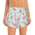 thumbnail image 4 of Lsque Cute Flamingo Printed Women's Running Shorts with Liner Pockets,Elastic Quick Dry Workout Athletic Gym Yoga Shorts,Womens High Waist Shorts-Large, 4 of 9