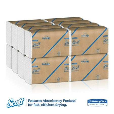 Kimberly-Clark Scott 41482 Kitchen Roll Towel, 8.78" Width x 11" Length, White (20 Rolls of 128)