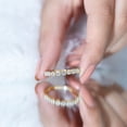 thumbnail image 5 of Rosec Jewels Lab Created Diamond Eternity Ring - EF-VS Quality Half Eternity Bezel Set Ring for Valentines Day, 10K Yellow Gold, US 5.50, 5 of 9