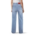 thumbnail image 3 of Women's Denim Wide Leg Pants High Waisted Drawstring Loose Fit with Pockets Casual Jeans, 3 of 5