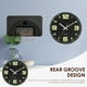 thumbnail image 3 of Reloj de pared luminoso Toorise, sin marco, con luz nocturna, de madera de 12 pulgadas, que brilla en la oscuridad, silencioso, con números y manecillas luminosas, funciona con pilas., 3 of 8