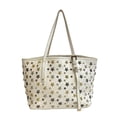 thumbnail image 1 of Pre-Owned JIMMY CHOO Sasha Multi-Stud Tote Bag Shoulder White, 1 of 13