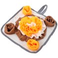 thumbnail image 1 of ELAYARD Rabbits Interactive Slow Feeding Sniffing Mat White Orange Multi 1Pcs, 1 of 5