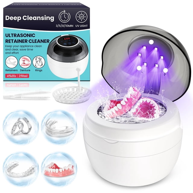 Limpiador ultrasónico de retención BOOPNEW Ultrasonic 250 ml con UV