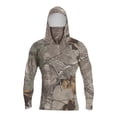 thumbnail image 3 of Hooded Sun Shirts for Men with Mask UPF 50+ Fishing Blouses Long Sleeve UV Rash Guard Cooling Lightweight Hoodies XL Khaki, 3 of 5