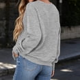 thumbnail image 7 of Women's Crewneck Oversized Sweatshirt Pullover Long Sleeve Diamond Jacquard with Pockets Casual Everyday Fall Winter Top, 7 of 7