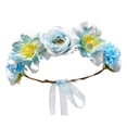 thumbnail image 3 of Diadema de flores, corona de flores para el cabello para , despedida de soltera, novia de playa Estilo E, 3 of 8