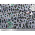 thumbnail image 3 of Soimoi Gray Poly Georgette Fabric Artistic Insect & Leopard Animal Skin Print Sewing Fabric BTY 52 Inch Wide, 3 of 3