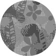 thumbnail image 1 of Ahgly Company Indoor Round Patterned Gray Dolphin Gray Area Rugs, 5' Round, 1 of 6