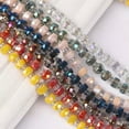 thumbnail image 3 of U8MO 24inch Strand Faceted Crystal Glass 6mm Rondelle and 3x2mm Spacer Craft Beads-Opal White AB, 3 of 8