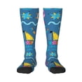 thumbnail image 2 of Lsque Sailboat With Sailing Printed Crew Socks Men's Women's LightWeight Thin Casual Calf Socks ,Knee High Socks,Cotton Socks, 2 of 9
