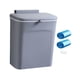 thumbnail image 1 of Cubo de basura colgante, cubo de basura de 10 l, impermeable, para puerta de armario, montado en la pared gris, 1 of 9