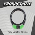 thumbnail image 2 of MELIVO Bike Lock,16.54" Bike Lock For Kids,Cable Bicycle Lock Cable Lock,Green, 2 of 7