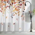 thumbnail image 2 of Brown Eucalyptus Leaves Shower Curtain Set, Waterproof Shower Curtains for Bathroom, Summer Botanical Weeping Watercolor Washable Fabric Bath Curtain for Bathtub Decoration with Hooks 48x72 Inches, 2 of 9