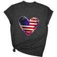 thumbnail image 2 of Busydd Womens Summer Tops Casual Comfortable Cotton T Shirts for Women USA Stars and Stripes Print Independence Day Tops 4th of July Round Neck Short Sleeve Patriotic Graphic Tees XL, 2 of 5