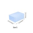 thumbnail image 2 of Stackable Shoe Storage Boxes Clear Plastic Drawer Organizer, Light Blue | Foldable Shoe Container with Transparent Front S, 2 of 2