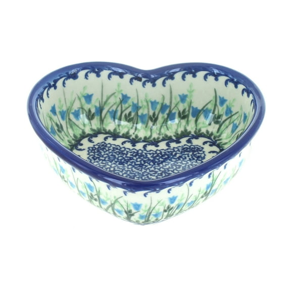 Blue Rose Polish Pottery Misty Heart Bowl