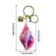 thumbnail image 2 of Rhinestone Conch Shell Keychain - Colorful Alloy Backpack Pendant (4.72in), 2 of 4