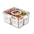 thumbnail image 1 of Bandeja de Frutas para Picnic Grande, Refrigerador, Almacenamiento de Alimentos, Caja Transparente para Refrigerios en la Cocina, 3 Rejillas, 1 of 5