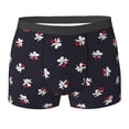 thumbnail image 6 of Men's Boxer Briefs, Red Floral Soft Comfy Mens Underwear Boxer Briefs Breathable With Widen Waist, 6 of 7