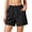 01# Black, variant on Ihhxva Cotton Shorts for Women Relaxed Fit Elastic Waist Solid Color with Pockets Adjustable Stretchable Summer Exterior Pocket Mid Rise Flat Front Casual Beach Workout Lounge S-2XL
