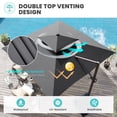 thumbnail image 3 of Pellebant 11 ft. x 11 ft. Square Double Top Patio Cantilever Umbrella, Dark Gray, 3 of 8