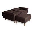 thumbnail image 4 of Sala Modular Sofá Cama Reversible Makora de Lino Chocolate Modelo Cassanova, 4 of 9
