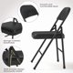 thumbnail image 5 of Yeshouse juego de comedor de 3 piezas, mesa de cocina plegable de metal con 2 sillas tapizadas en piel sintética, diseño ahorra espacio, ideal para comedor pequeño, 5 of 8