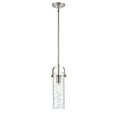 thumbnail image 3 of Innovations Lighting  Pilaster II Cylinder - 1 Light 12" Stem Hung Pendant Deco Swirl/Satin Nickel, 3 of 5