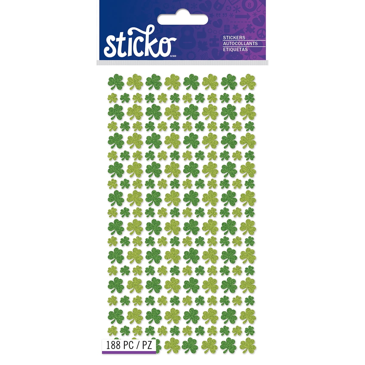 Sticko StickersGlitter Shamrocks
