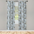 thumbnail image 3 of Ambesonne Eiffel Curtains, Retro Bicycles Landmark, Pair of 28"x63", Brown Pale Blue, 3 of 5