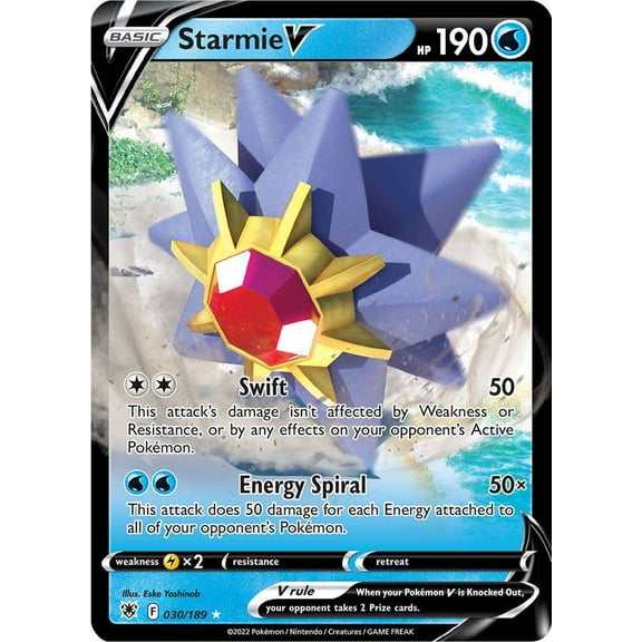 Pokemon Sword & Shield Astral Radiance Ultra Rare Starmie-V #30
