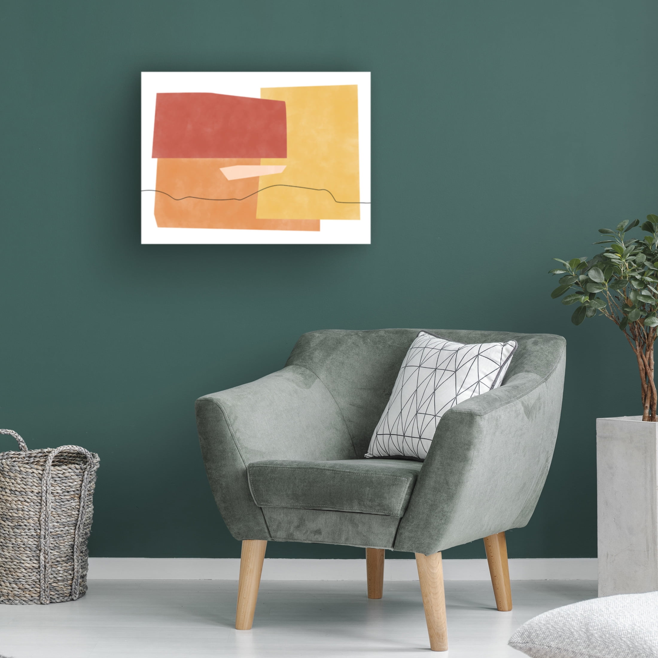 Trademark Fine Art Elena Ristova abstractyellow20 Canvas Wall Art