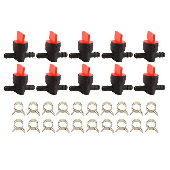 10PCS 494768 698183 Fuel Shut Off Valve with Clamp for 1/4 inch Fuel Line Murray Lawn Tractor