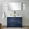 thumbnail image 5 of Lafarre 48 in W Navy Blue Double Bath Vanity, White Quartz Top and Chrome Faucet Set, 5 of 6