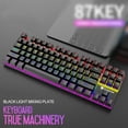 thumbnail image 4 of RGB 87 Keys Gaming Real Mechanical Keyboard -Resistant Design Waterproof for Working or Gaming Space Saving Compact Device B, 4 of 10