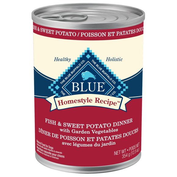 Blue Buffalo Homestyle Recipe Fish & Sweet Potato Dinner Wet Dog Food, Can 500g