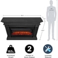 thumbnail image 4 of Real Flame Beau 59" Landscape Electric Fireplace in Gray, 4 of 8