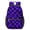 Purple and Black, variant on Purple and Black Wavy Checkered Pattern 17" School Backpacks for Teens,Waterproof Oxford Fabric,S-Shape Padded Straps for School,Travel,Hiking,Camping