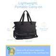 thumbnail image 6 of BAGSMART Travel Tote Bag for Women Weekender Overnight Bag, 39L Large Travel Duffle Bag Carry On Gym Bag with Luggage Sleeve and Shoe Compartment, Ladies Shoulder Handbags Top Handle Purses, Black, 6 of 7
