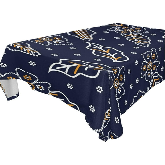 SKYSONIC Floral Pattern Tablecloth Waterproof Washable Polyester Square Table Cover Durable Tablecloth for Kitchen Dining Table Party Decor (60 X 90 Inch)