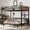 Black+Vintage(Full over Full), variant on Harper & Bright Designs Metal Bunk Bed Queen over Queen with Stairs for Boys and Girls, Vintage Loft Bed with Guardrails for Bedroom, Walnut