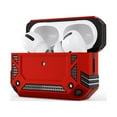 thumbnail image 2 of Dual-Layers Armor Case for AirPods Pro 2nd Gen 2022 with Keychain Design Cover, Heavy Duty Military Grade Hybrid Shockproof Anti-Drop Protective Case for AirPods Pro 2nd Gen 2022, Silver, 2 of 10