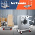 thumbnail image 6 of Kojooin Panel Truck Cart, 2000 Lbs Capacity Heavy Duty Drywall Cart with 5 Inch Swivel Casters, Flatbed Cart Dolly, 6 of 7