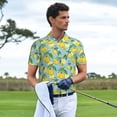 thumbnail image 5 of Balery Lemon (3) Printed Men’s Short Sleeve Polo Shirt, Midweight Men's Shirt,Golf Polo shirts -4X-Large, 5 of 8