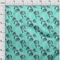 thumbnail image 3 of oneOone Cotton Poplin Aqua Blue Fabric Tropical Leaf Fabric For Sewing Printed Craft Fabric By The Yard 42 Inch Wide, 3 of 5
